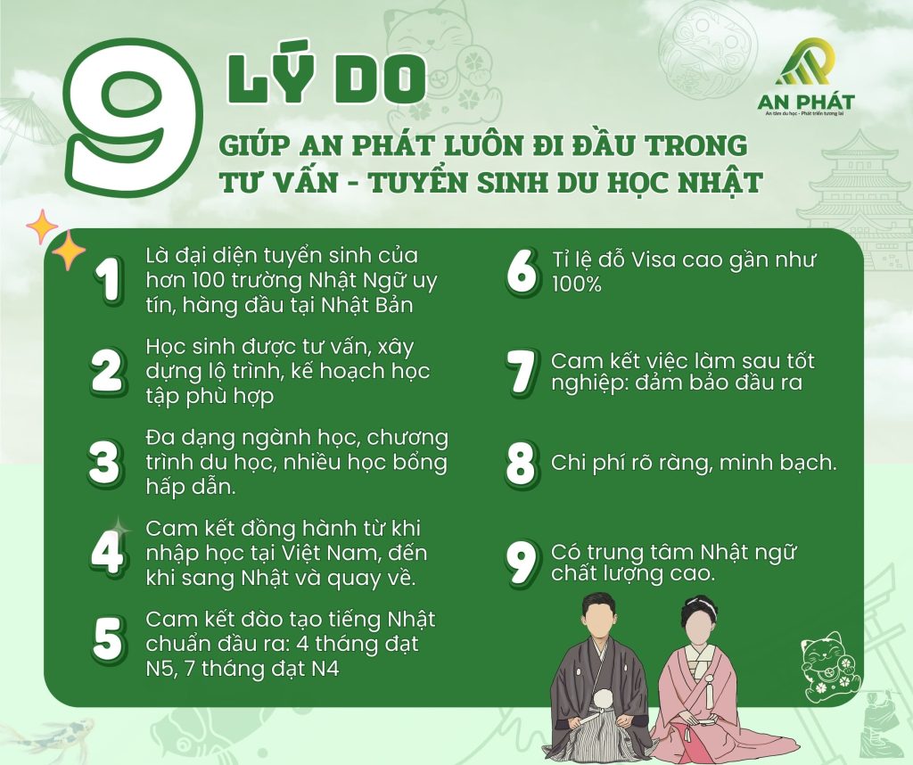 9 lý do giúp An Phát luôn đi đầu trong tuyển sinh du học Nhật